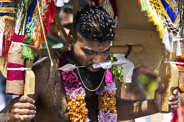 Karvati dancers who have their bodies pierced and thus give thanks for answered prayers