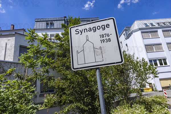 Former synagogue in Bad Cannstatt. Memorial at Synagogenplatz