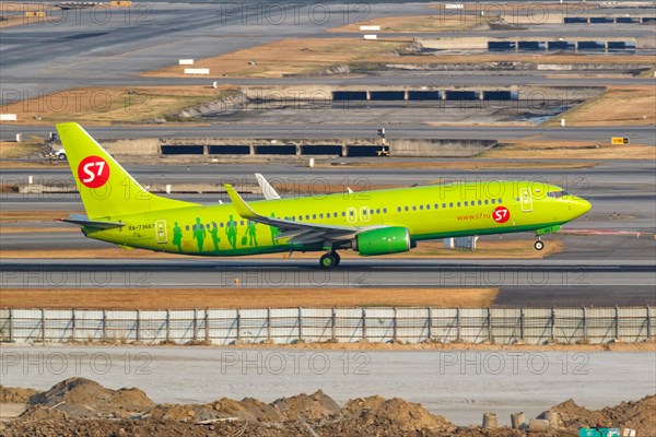 A Boeing 737-800 aircraft of S7 Airlines with registration RA-73667 at Bangkok Suvarnabhumi Airport