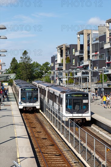 Metro Tunnelbane at Holmenkollen station in Oslo