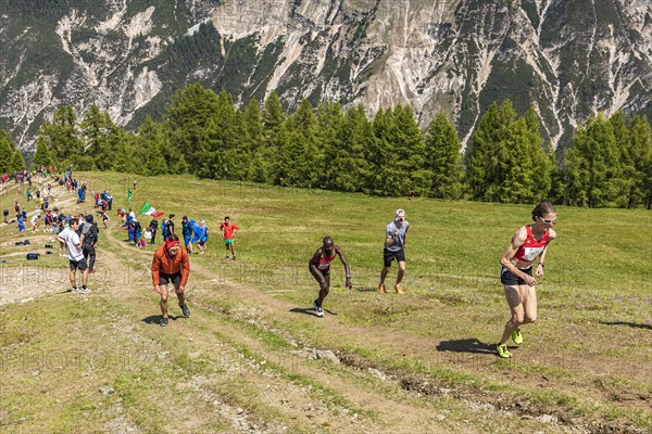 Winner and World Mountain Running Champion Andrea Mayr in the discipline Vertical at the 2023 World Mountain and Trail Running Championships in Innsbruck Stubai am Elfer