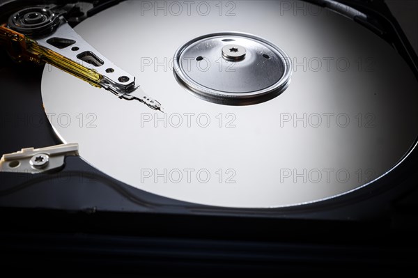 Detailed view of a computer hard disk. Berlin