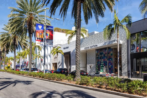 Rodeo Drive Luxury Shopping Street in Beverly Hills Los Angeles