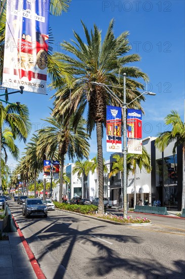 Rodeo Drive Luxury Shopping Street in Beverly Hills Los Angeles