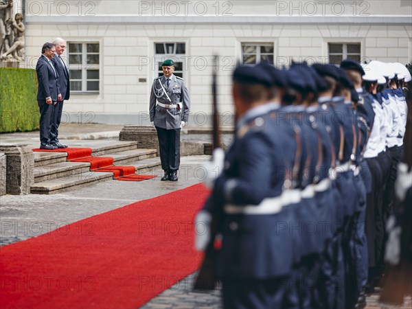 Federal President Frank-Walter Steinmeier receives Gustavo Petro President of Colombia at Bellevue Palace with Military Honours. 16.06.2023.