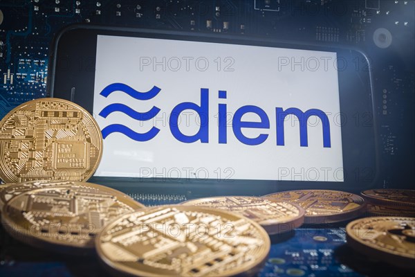 The logo of the cryptocurrency Diem