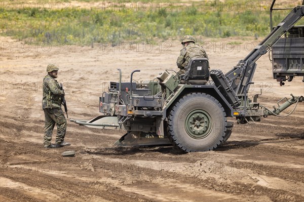 Mine Laying System 85 during exercise GRIFFIN STORM in Pabrade. Pabrade