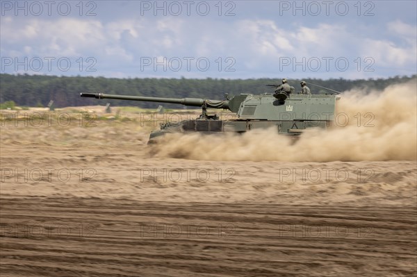 A self-propelled howitzer 2000 during exercise GRIFFIN STORM in Pabrade. Pabrade