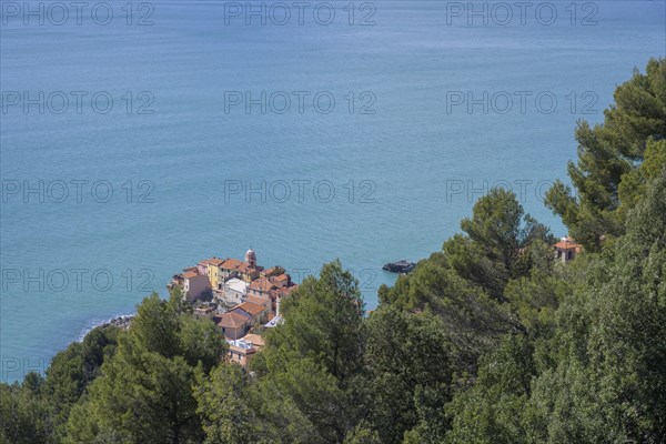 View from hiking trail down to