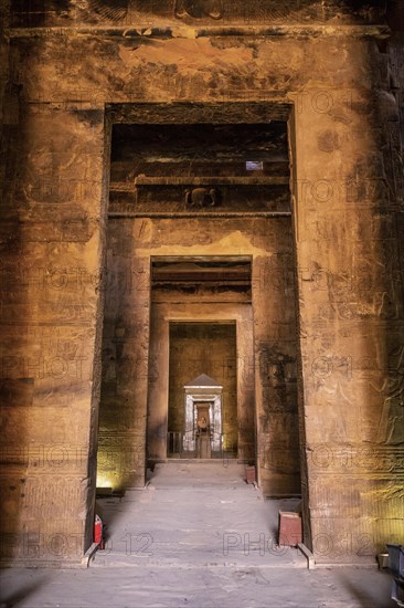Interior of the Temple of Edfu in the city of Edfu