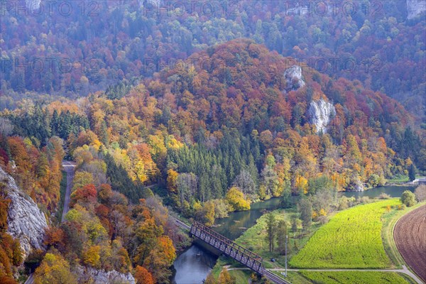 View from the Rauher Stein vantage point into the upper Danube valley