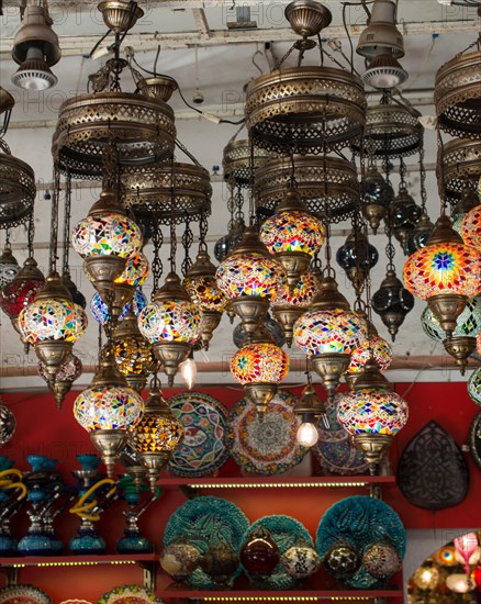 Mosaic Ottoman lamps from Grand Bazaar in Istanbul