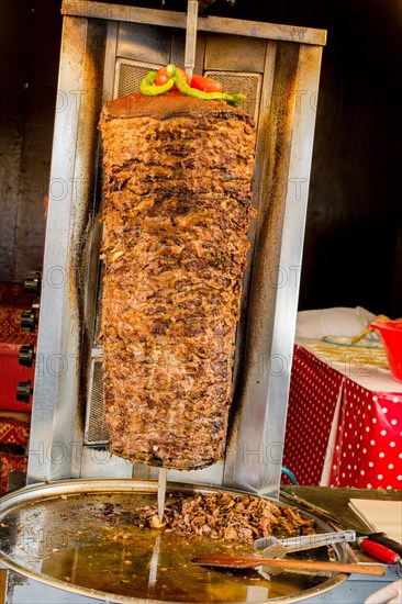 Traditional Turkish Doner Kebab on pole