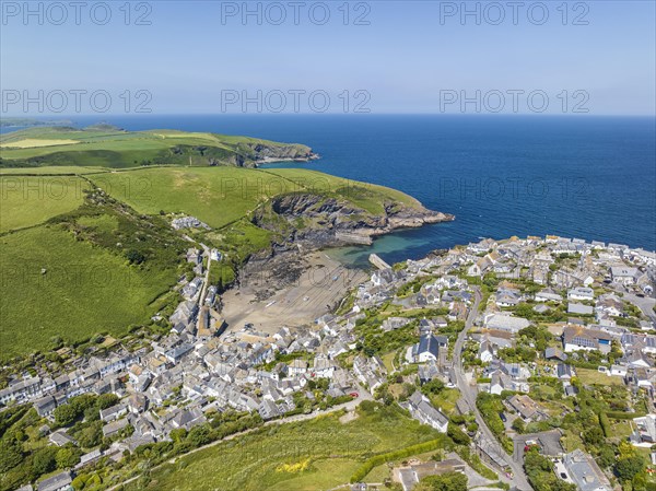 Aerial view of Port Isaac