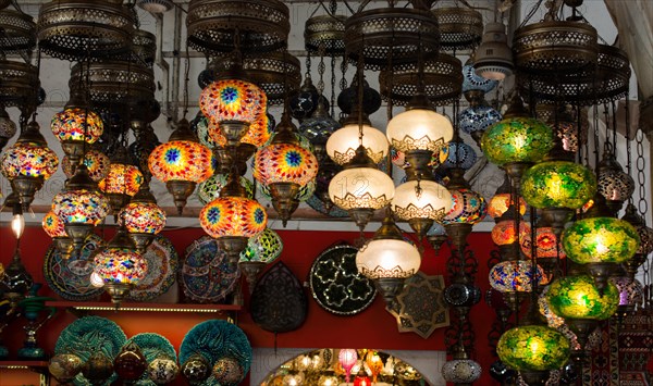 Mosaic Ottoman lamps from Grand Bazaar in Istanbul