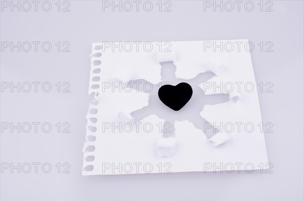 Paper art with a heart in the middle