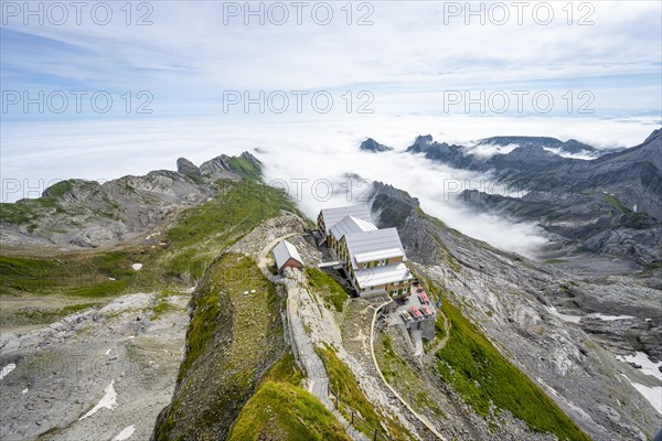 Berggasthof Alter Saentis at the summit of Saentis