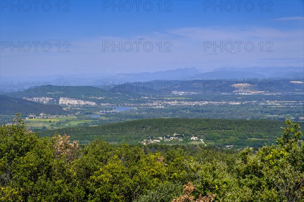 View of the Rhone Valley near Bourg Saint-Andeol