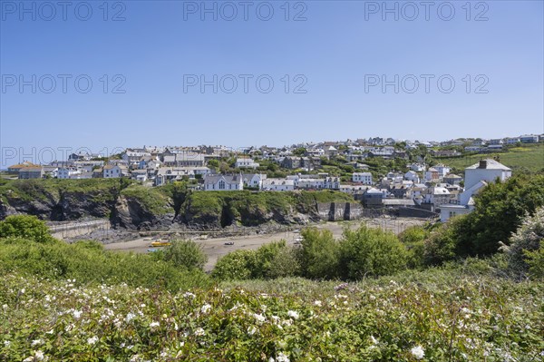 View over the fishing village of Port Isaac