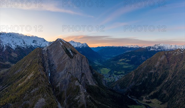 Aerial view of Mount Sosto with a view of Valle di Blenio