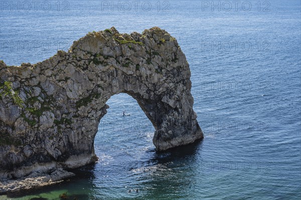 The famous rock bridge Durdledoor on the Jurassic Coast