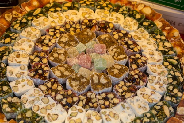 Turkish delight sweets made in Traditional style