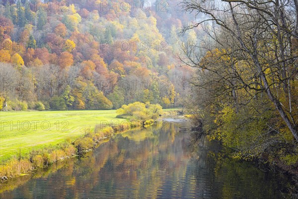 Upper Danube nature park Park in autumn