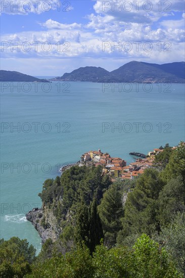 View from hiking trail down to