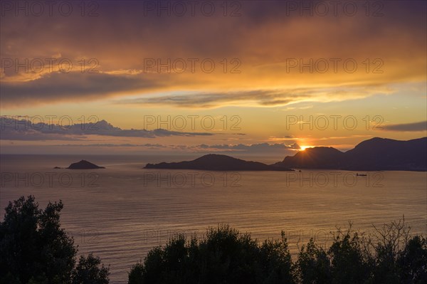 Sunset over the Bay of La Spezia