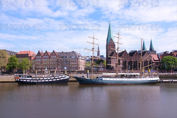 Sailing ship Alexander von Humboldt on the Weser