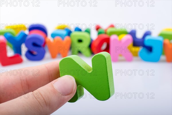 Letter cubes of Alphabet made of wood