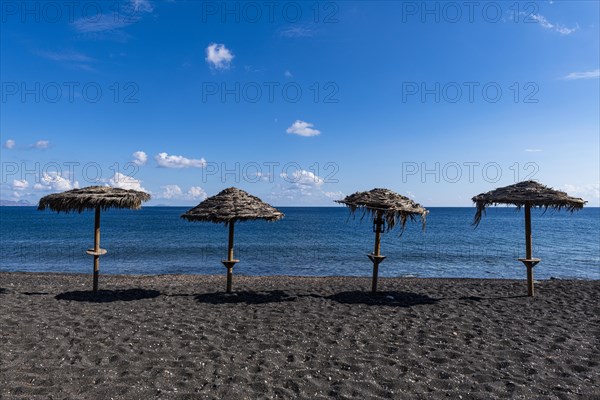 Black lava beach in Perissa