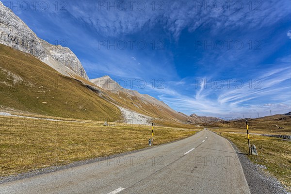 Landscape in autumn on the Albula Pass