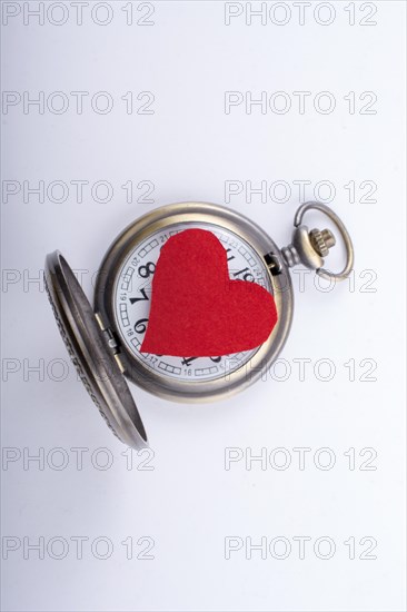 Love concept for valentine's day on retro watch