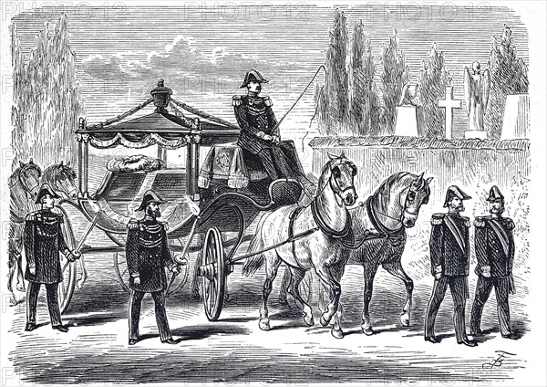 Hearse with horse-drawn carriage