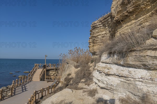 Aktau sandstone cliffs and promenade