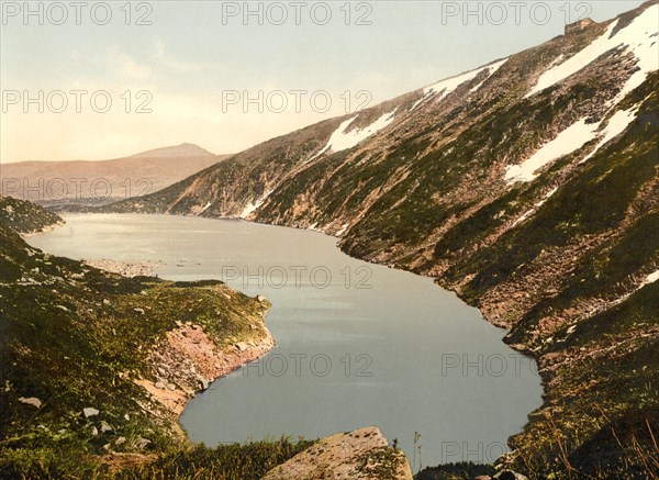 The Prince Henry House and the Great Lake in the Krkonose Mountains