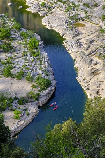 Kayaks on the Ardeche