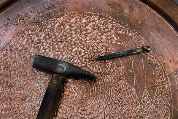 Example of Ottoman art patterns applied on metals