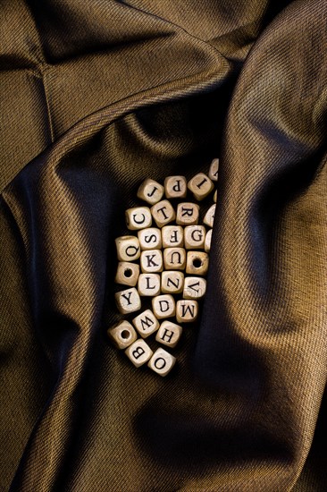 Letter cubes of Alphabet made of wood