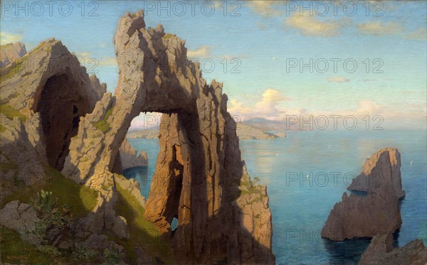 Natural rock arch on Capri