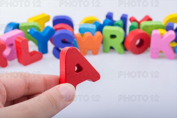 Letter cubes of Alphabet made of wood