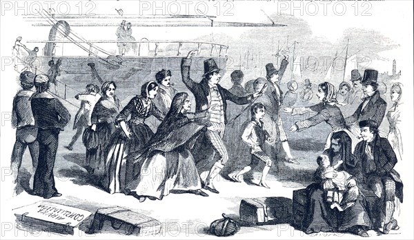 Arrival of emigrants at Constitution Wharf