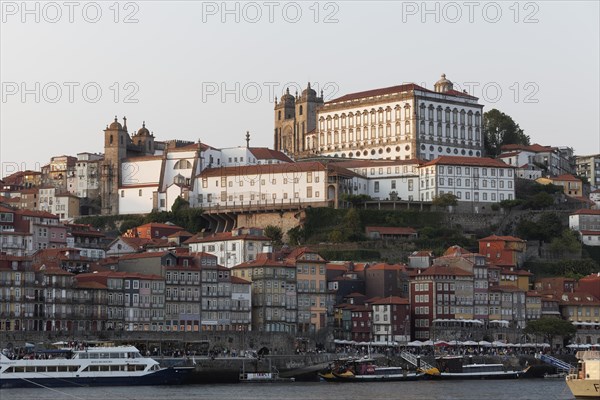 View of historic old town in the evening light