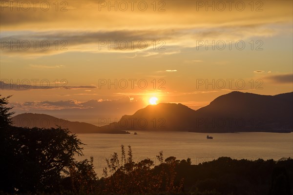 Sunset over the Bay of La Spezia