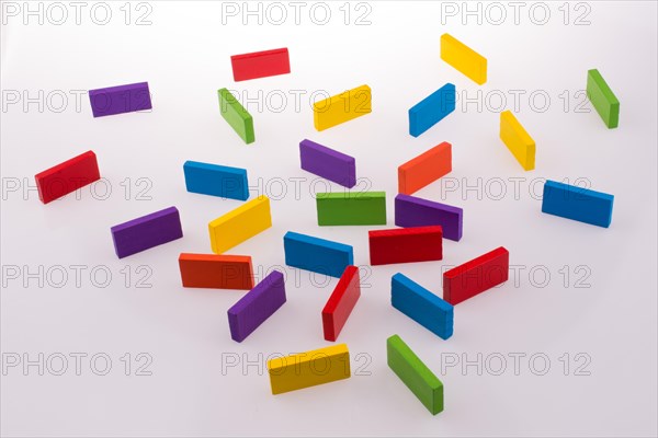 Color dominoes on a white background