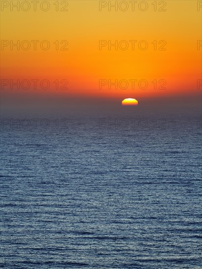 Colourful sunset by the sea