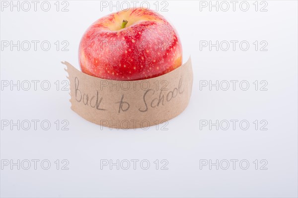 Back to school theme with a red apple