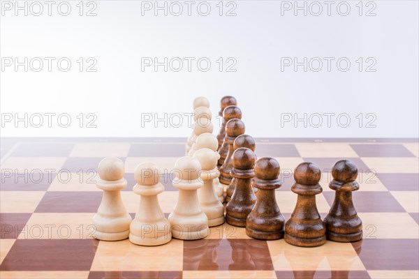 Chess board with chess pieces on it