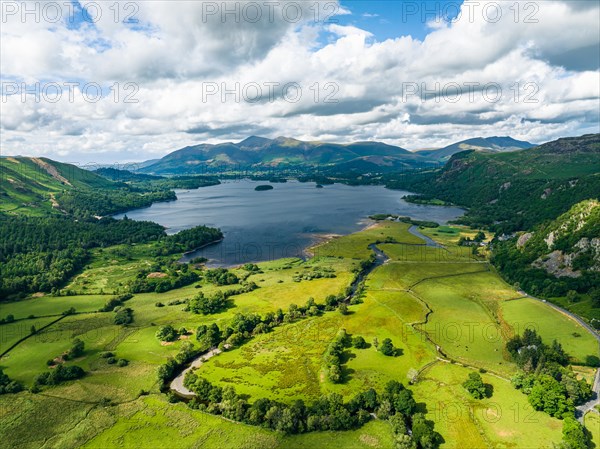 Derwent Water from a drone